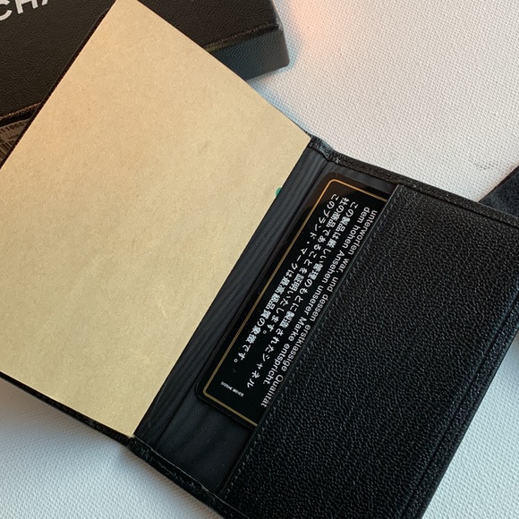 CHANEL Black Leather Agenda or Credit Card Case w/ Gold CC Logo New w/ Tags 🖤 - Picture 11 of 16